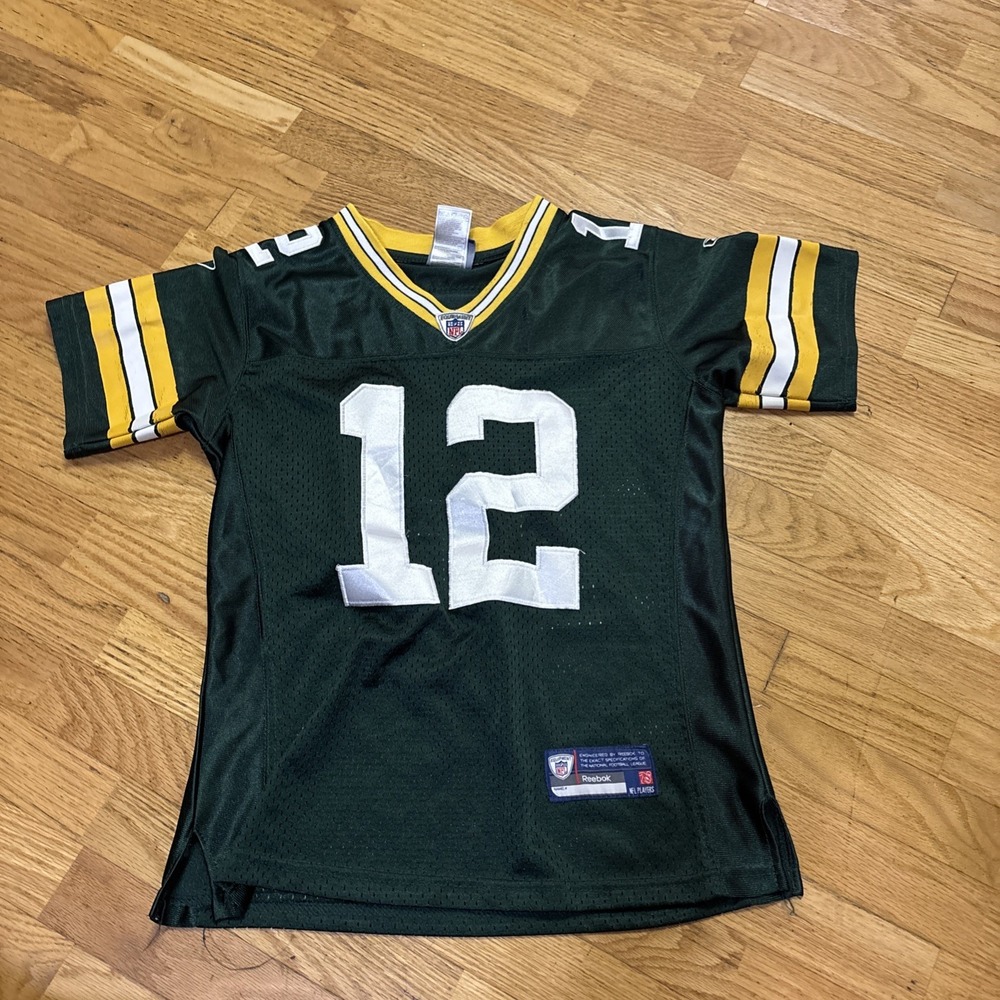 Youth Medium Reebok Green Bay Packers Aaron Rodgers #12 NFL Football Jersey